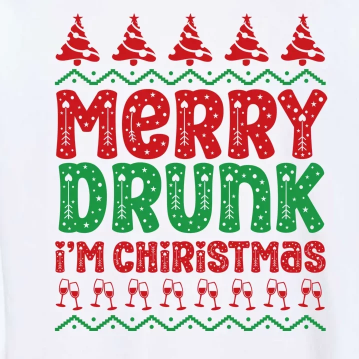 Funny Merry Drunk IM Christmas Garment-Dyed Sweatshirt