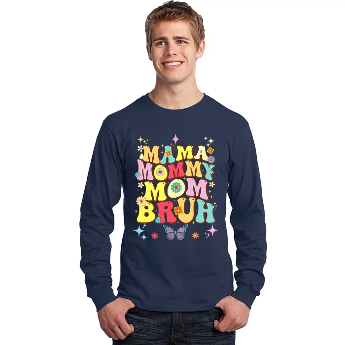 Funny Mother's Day , Mama Mommy Mom Bruh Mom Color Long Sleeve Shirt