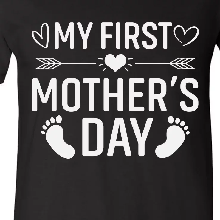 First MotherS Day Celebration Artwork V-Neck T-Shirt