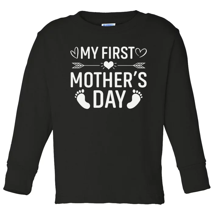 First MotherS Day Celebration Artwork Toddler Long Sleeve Shirt