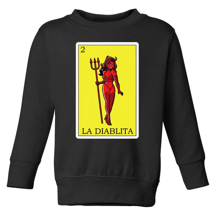 Funny Mexican Design La Diablita Toddler Sweatshirt