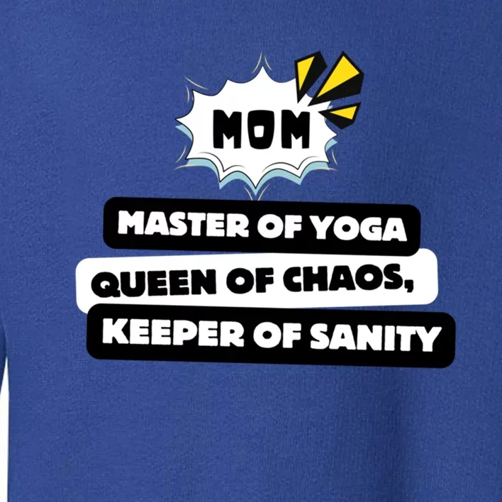 Funny Mothers Day Quote Cool Wife Mom Yoga Lover 2024 Gift Toddler Sweatshirt