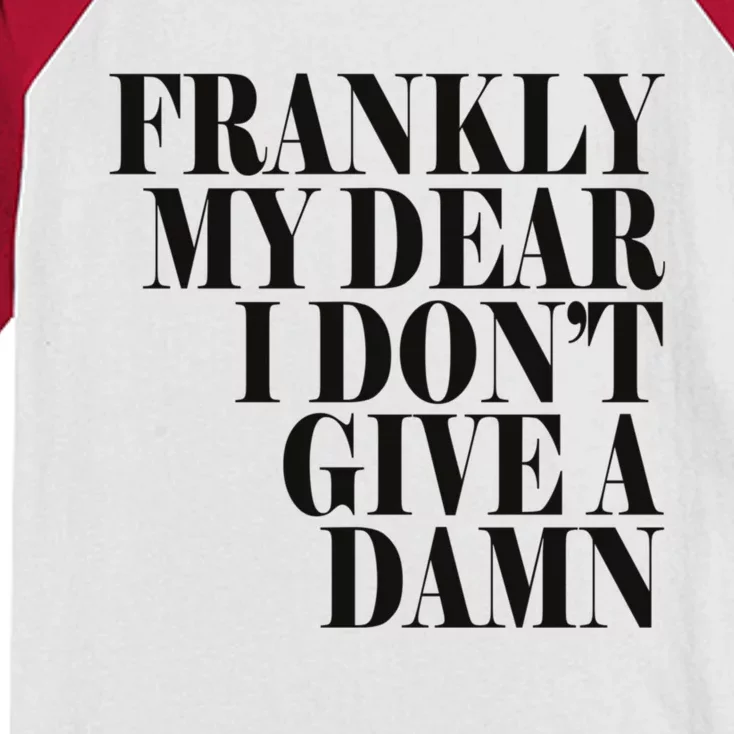 Frankly My Dear I DonT Give A Damn... Kids Colorblock Raglan Jersey