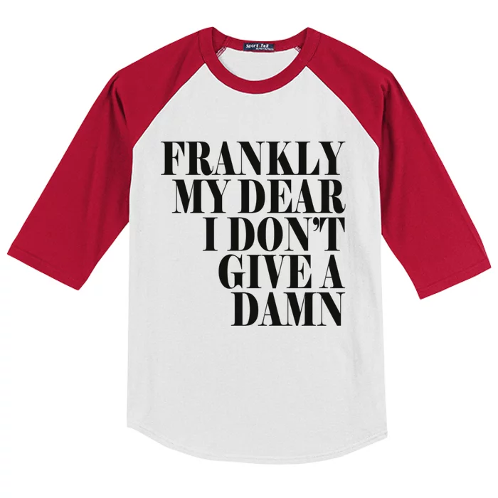 Frankly My Dear I DonT Give A Damn... Kids Colorblock Raglan Jersey