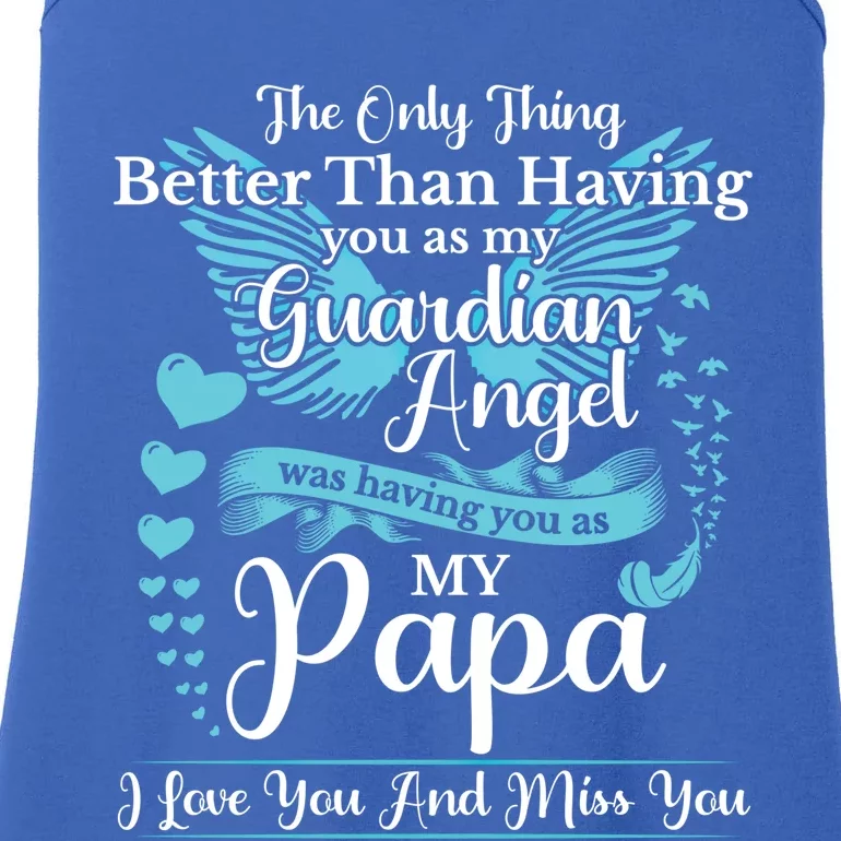 For My Dad In Heaven I Love You Miss You Memorial Day Gift Ladies Essential Tank