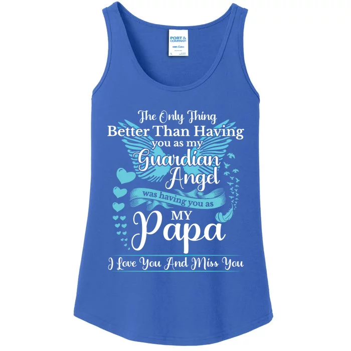 For My Dad In Heaven I Love You Miss You Memorial Day Gift Ladies Essential Tank