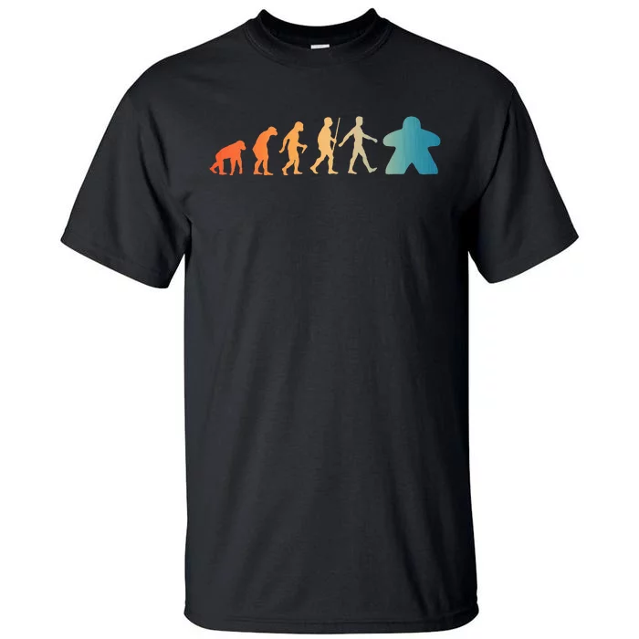 Funny Meeple Design Meeple Evolution Lovers Tall T-Shirt