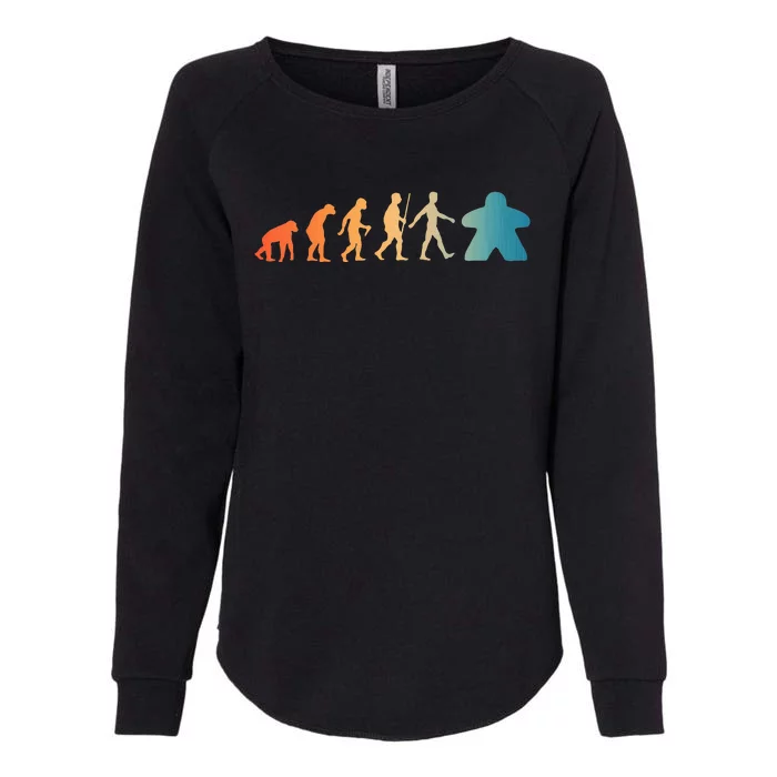 Funny Meeple Design Meeple Evolution Lovers Womens California Wash Sweatshirt