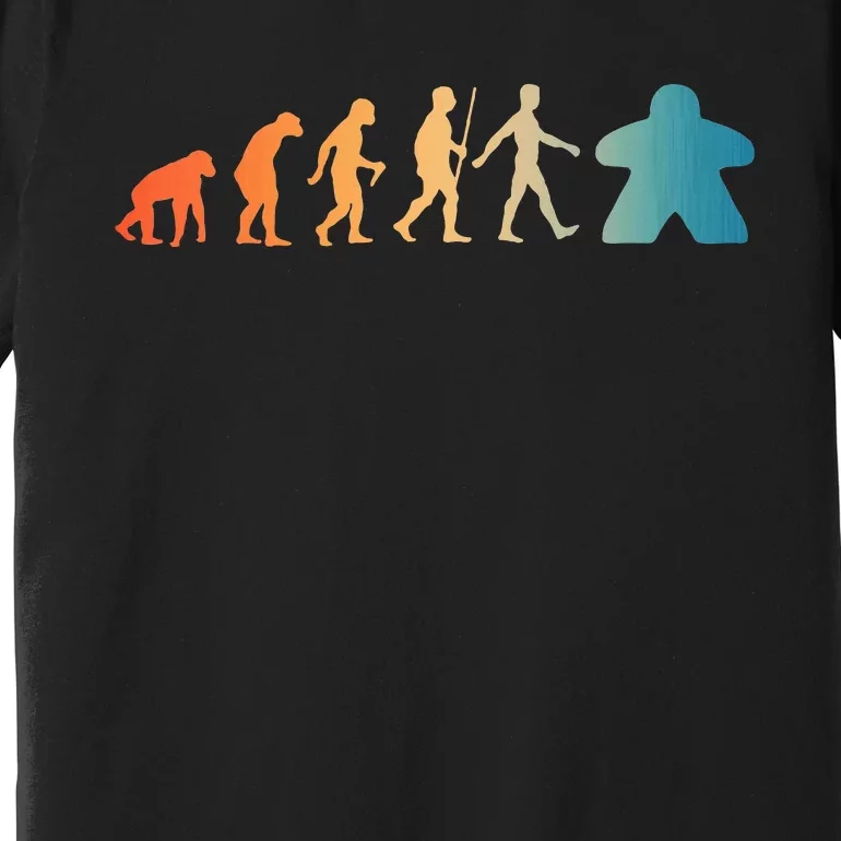 Funny Meeple Design Meeple Evolution Lovers Premium T-Shirt