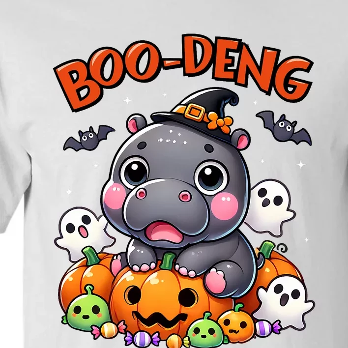 Funny Moo Deng Baby Pygmy Hippo Bouncy Pig In Thai Halloween Tall T-Shirt