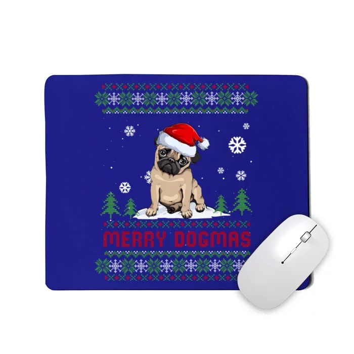 Funny Merry Dogmas Frenchie Santa Hat Ugly Christmas Sweater Gift Mousepad