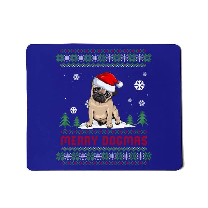 Funny Merry Dogmas Frenchie Santa Hat Ugly Christmas Sweater Gift Mousepad