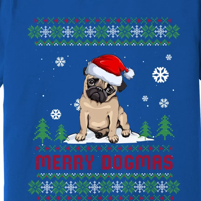 Funny Merry Dogmas Frenchie Santa Hat Ugly Christmas Sweater Gift Premium T-Shirt