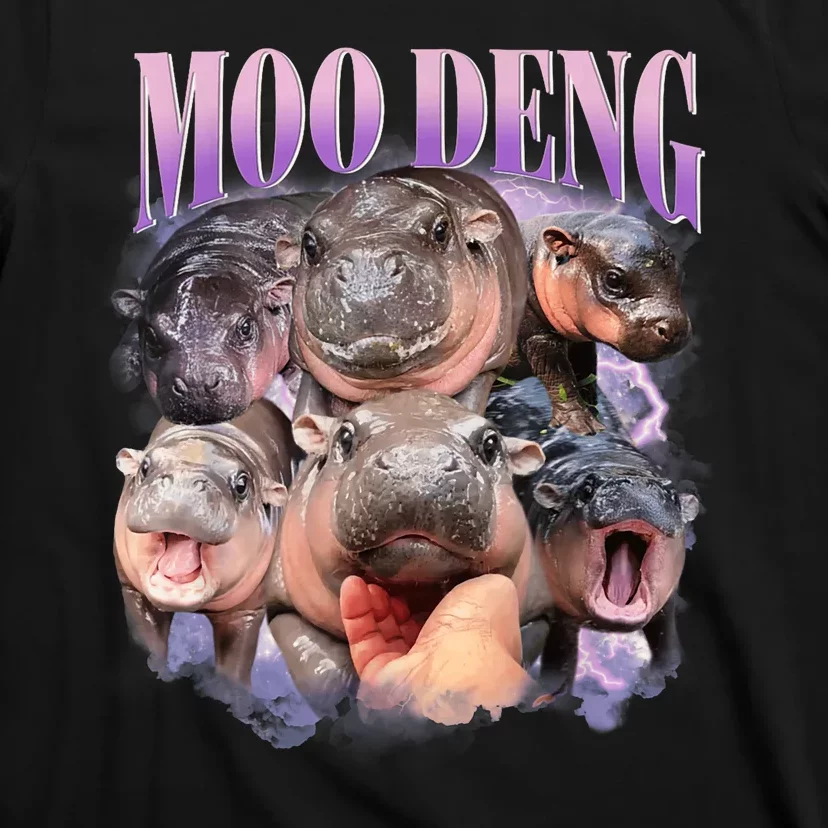 Funny Moo Deng Hippo Meme Baby Pygmy Cute Zoo Animal Lovers T-Shirt