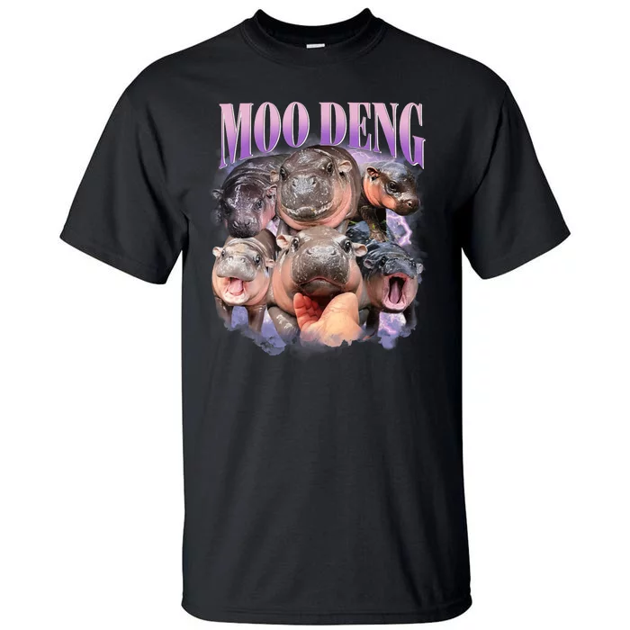 Funny Moo Deng Hippo Meme Baby Pygmy Cute Zoo Animal Lovers Tall T-Shirt