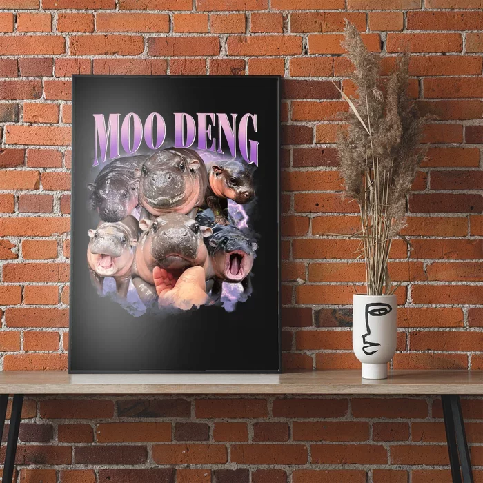 Funny Moo Deng Hippo Meme Baby Pygmy Cute Zoo Animal Lovers Poster