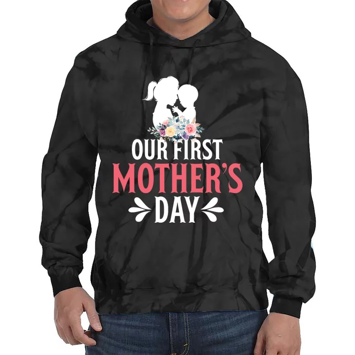 First MotherS Day Celebration Graphic Tie Dye Hoodie