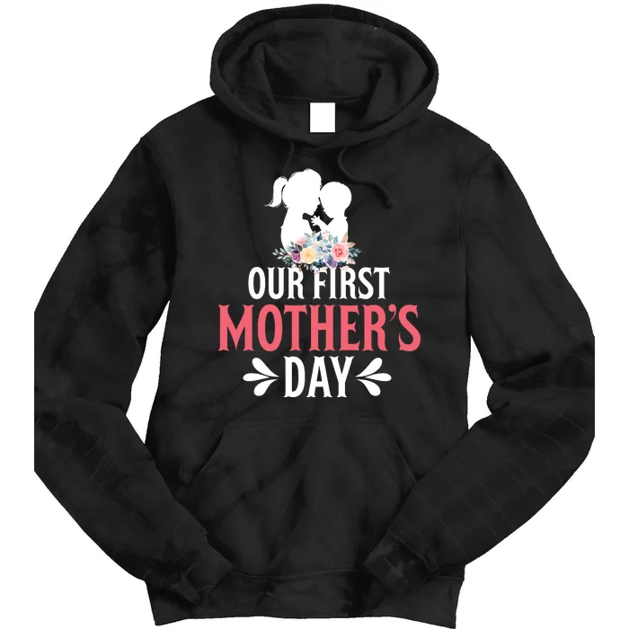 First MotherS Day Celebration Graphic Tie Dye Hoodie