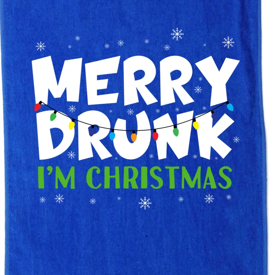 Funny Merry Drunk IM Christmas Ugly Xmas Gift Christmas Gift Platinum Collection Golf Towel