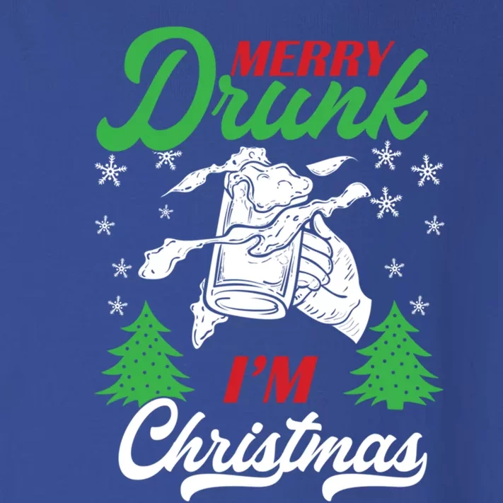 Funny Merry Drunk IM Christmas New Year Party Gift Toddler Long Sleeve Shirt