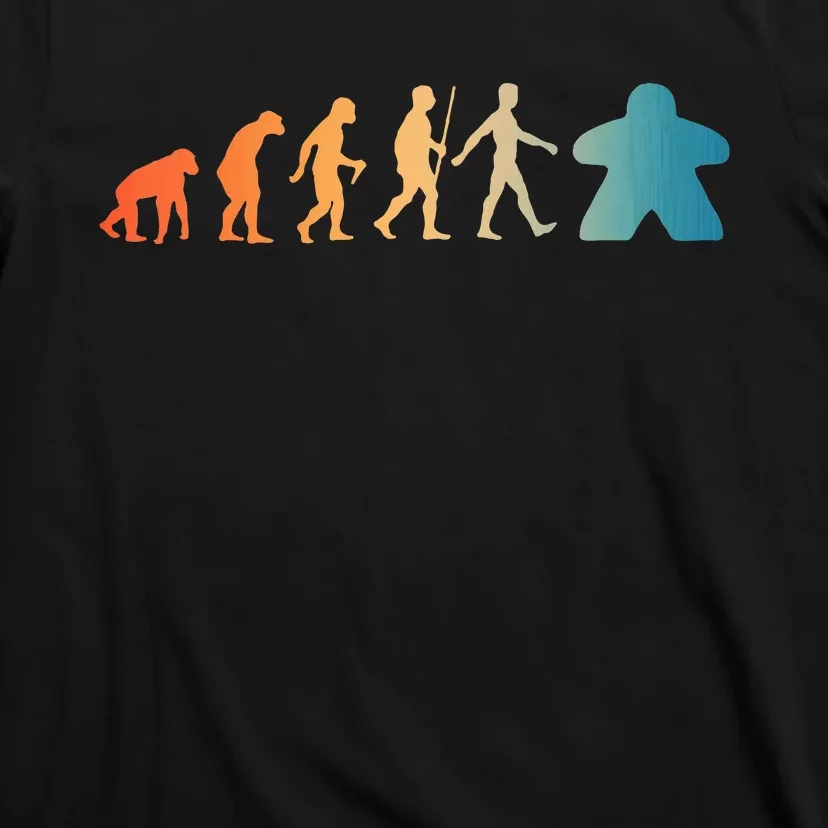 Funny Meeple Design For Women Meeple Evolution Lovers T-Shirt