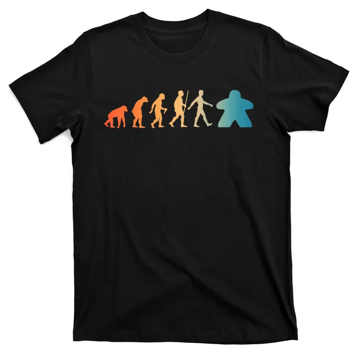 Funny Meeple Design For Women Meeple Evolution Lovers T-Shirt