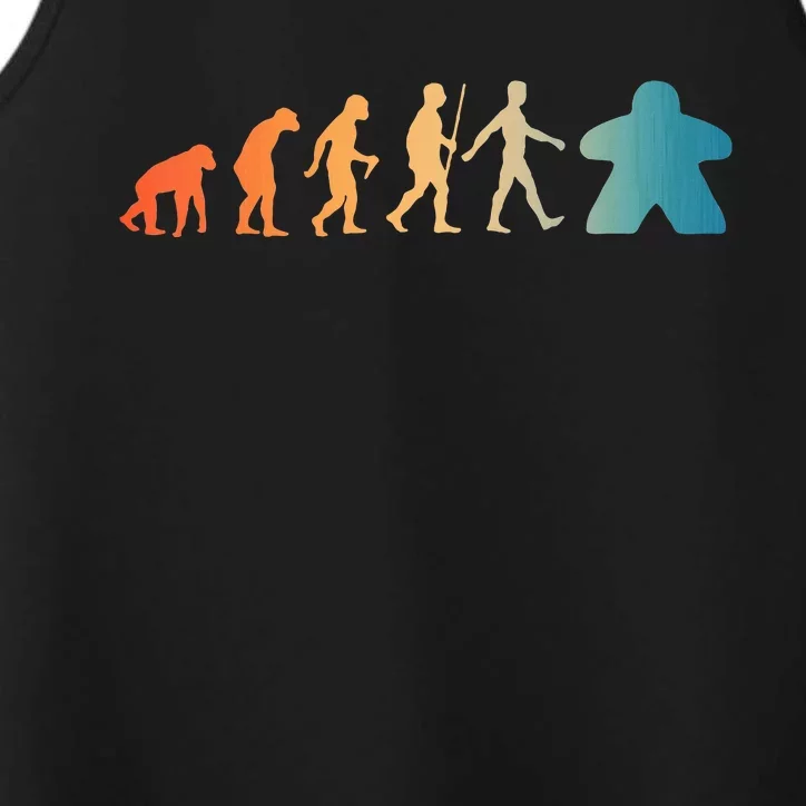 Funny Meeple Design For Women Meeple Evolution Lovers Performance Tank