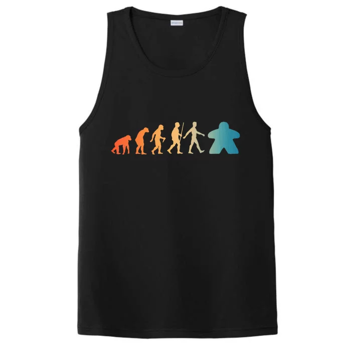 Funny Meeple Design For Women Meeple Evolution Lovers Performance Tank