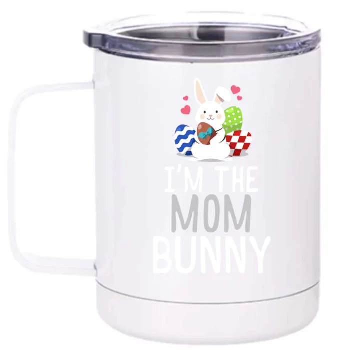 Family Matching Easter Outfit Easter Bunny Gift Mom Gift Front & Back 12oz Stainless Steel Tumbler Cup