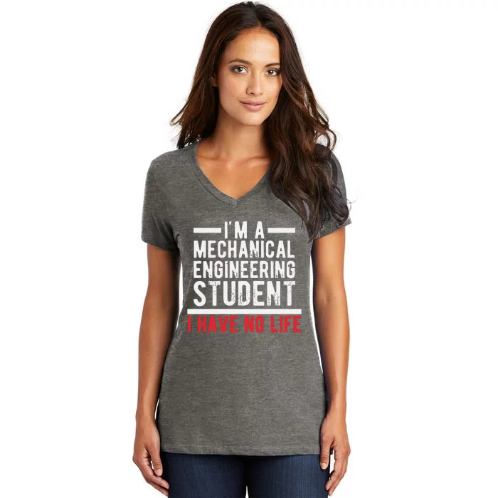 Future Mechanical Engineer Design Gift Engineering Student Women's V-Neck T-Shirt