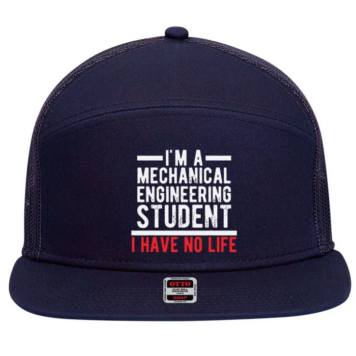 Future Mechanical Engineer Design Gift Engineering Student 7 Panel Mesh Trucker Snapback Hat