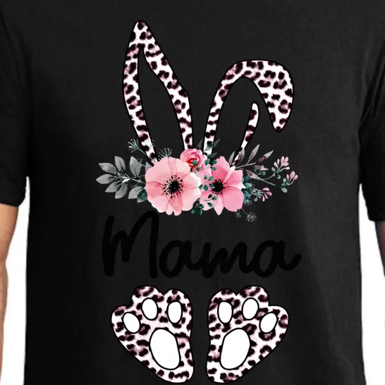 Floral Mama Easter Bunny Gift Mama Life Happy Easter Day Funny Gift Pajama Set