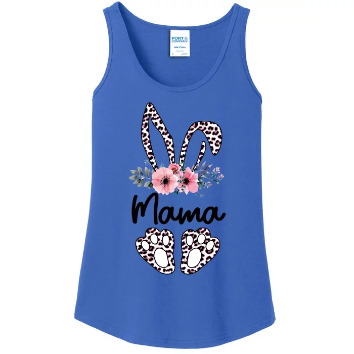 Floral Mama Easter Bunny Gift Mama Life Happy Easter Day Funny Gift Ladies Essential Tank