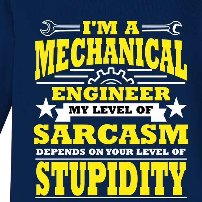 Funny Mechanical Engineer Engineering Major Student Gift Cool Gift Baby Long Sleeve Bodysuit