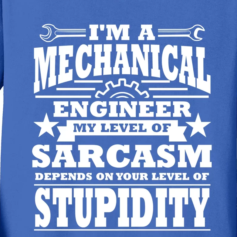 Funny Mechanical Engineer Engineering Major Student Gift Meaningful Gift Kids Long Sleeve Shirt