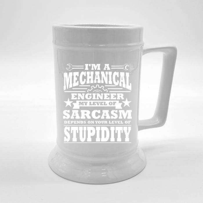 Funny Mechanical Engineer Engineering Major Student Gift Meaningful Gift Front & Back Beer Stein