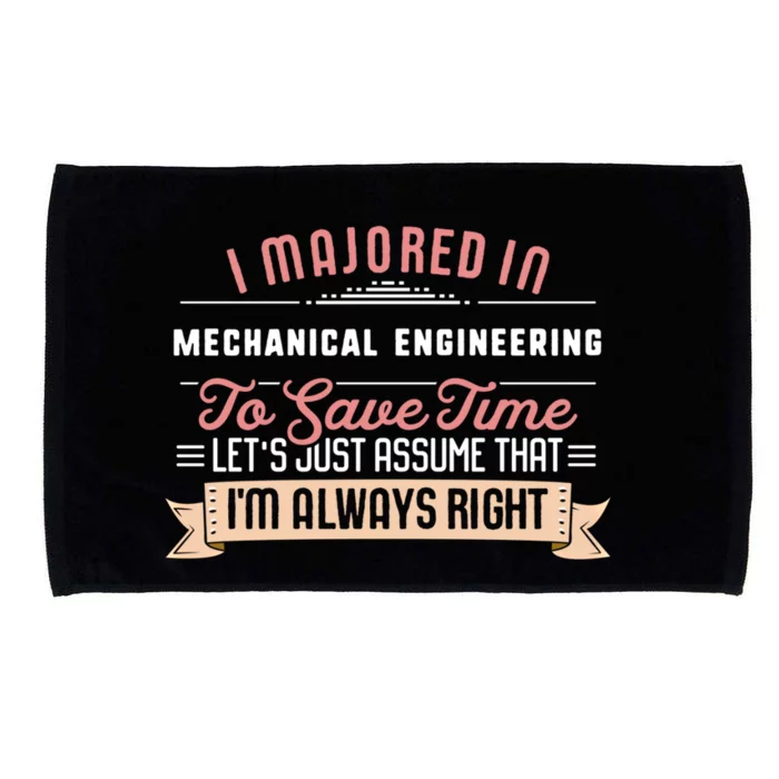 Funny Mechanical Engineering Major Studengreat Gift Graduation Gift Microfiber Hand Towel