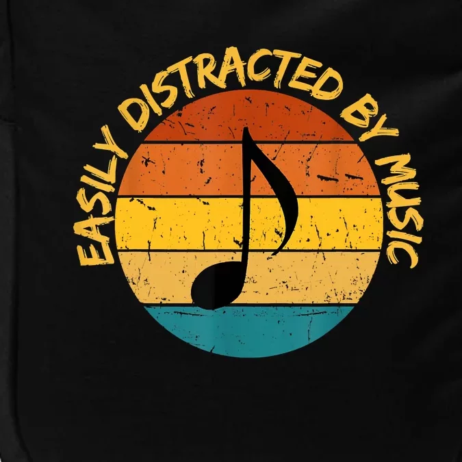 Funny Music Easily Distracted By Music Musician Music Lover Impact Tech Backpack