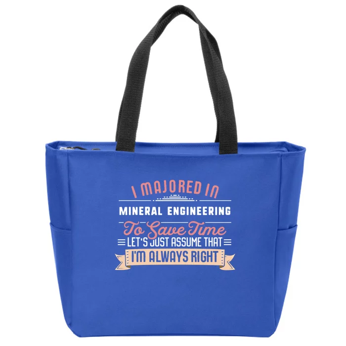 Funny Mineral Engineering Major Studengift Graduation Gift Zip Tote Bag