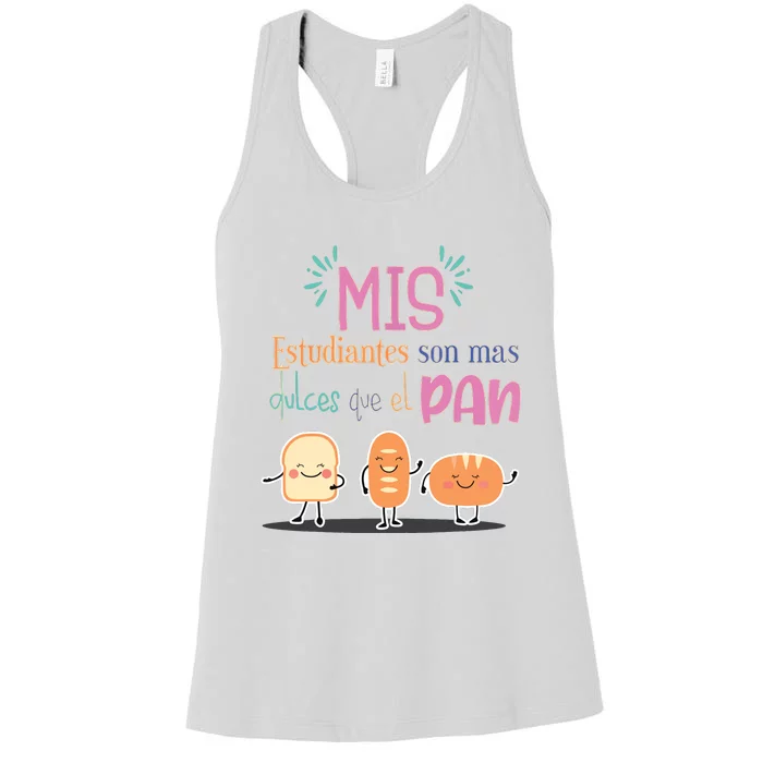 Funny Maestra Espanol Spanish Teacher Women's Racerback Tank