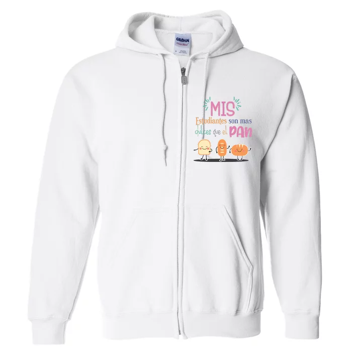 Funny Maestra Espanol Spanish Teacher Full Zip Hoodie