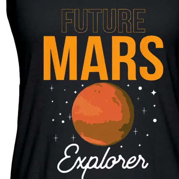 Future Mars Explorer Space Planet Sayings Ladies Essential Flowy Tank