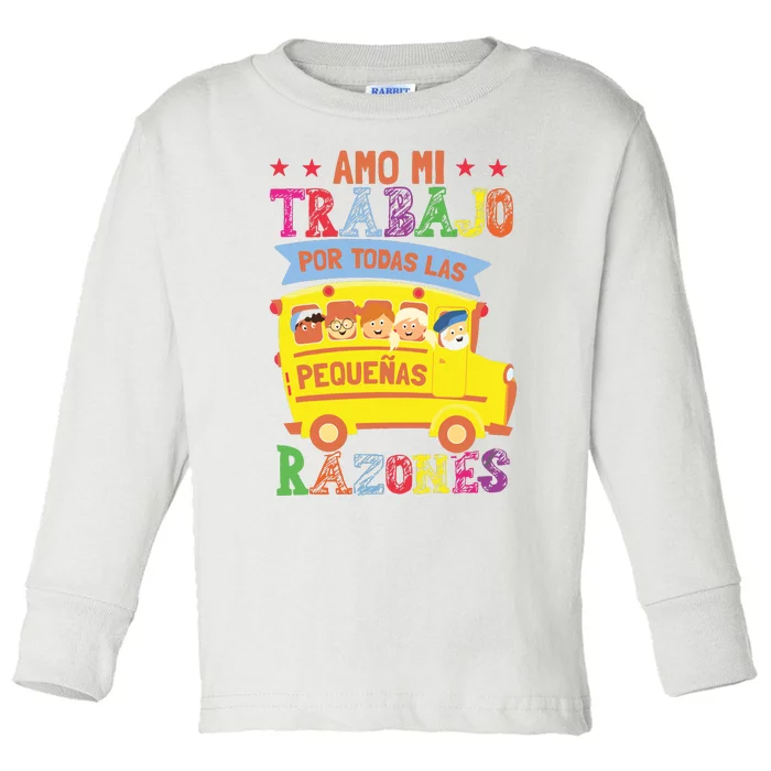 Funny Maestra Espanol Spanish Teacher07 Toddler Long Sleeve Shirt