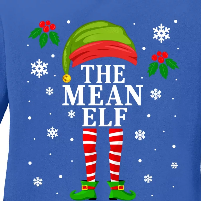 Funny Mean Elf Family Matching Christmas Meaningful Gift Ladies Long Sleeve Shirt