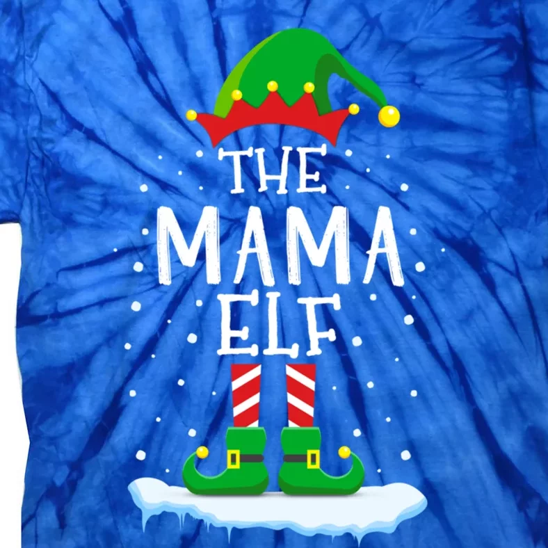 Funny Mama Elf Matching Family Group Christmas Party Cute Gift Tie-Dye T-Shirt