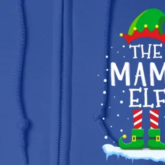 Funny Mama Elf Matching Family Group Christmas Party Cute Gift Full Zip Hoodie