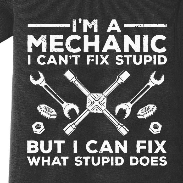 Funny Mechanic For Men Dad Car Auto Diesel Automobile Garage Baby Bodysuit