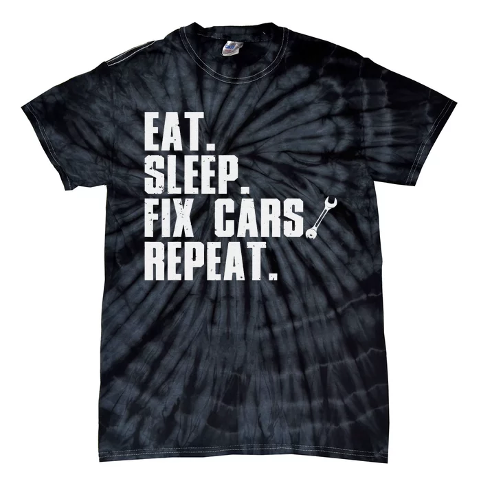 Funny Mechanic For  Dad Auto Garage Automobile Car Lover Tie-Dye T-Shirt