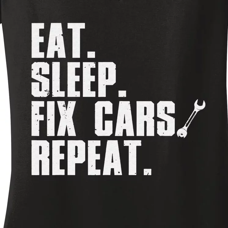 Funny Mechanic For  Dad Auto Garage Automobile Car Lover Women's V-Neck T-Shirt