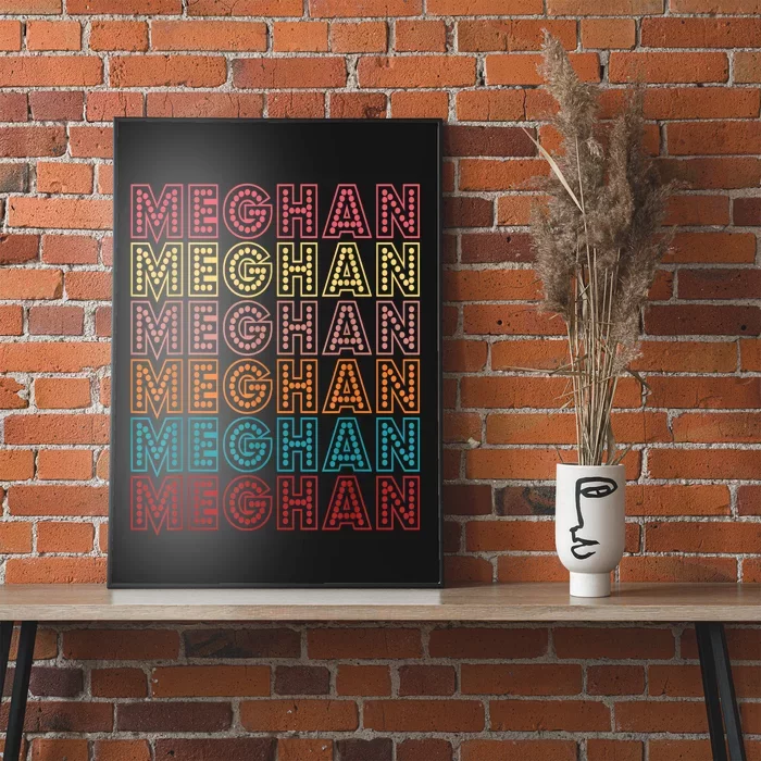 Funny Meghan First Name Meghan Retro Poster